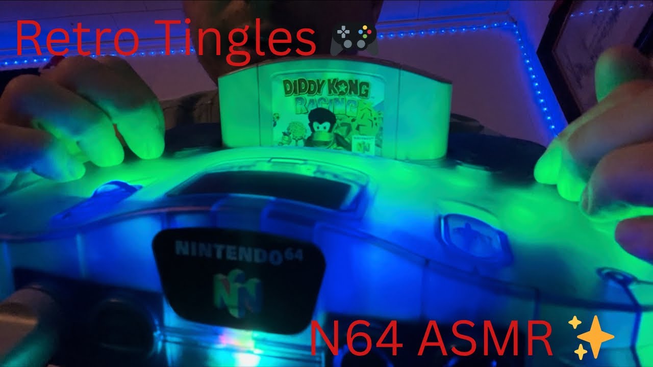 ASMR Custom Nintendo 64 ✨ Glowing Retro Console + Cartridge Tapping Sounds
