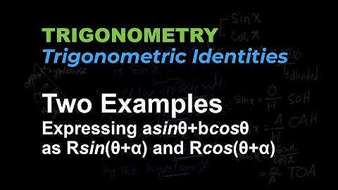TRIGONOMETRIC FUNCTIONS | asinx+bcosx=c | 3. Two Examples
