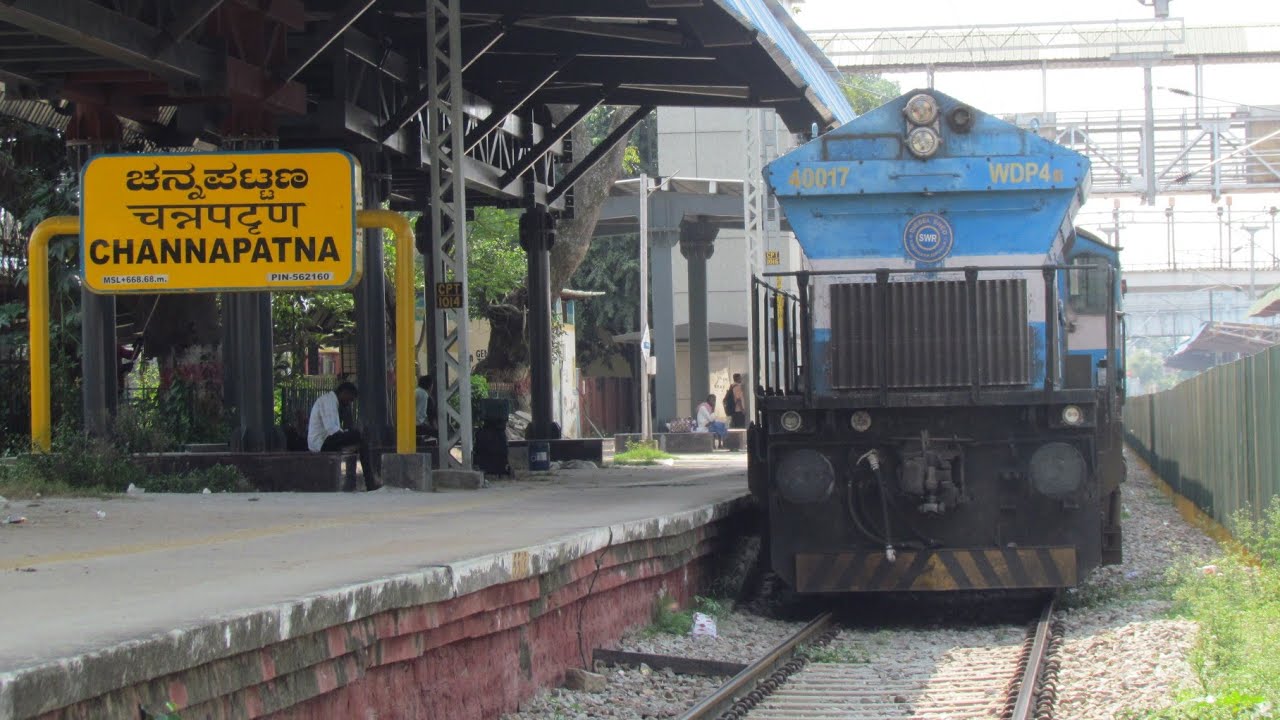 KSR Bengaluru to Channapatna Full Journey behind KJM WDP4B 40017 || Indian Railways 