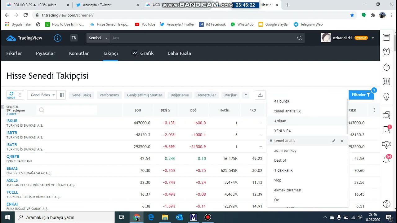 8 TRADİNGVİEW ALARM KURMAK ÖZKAN FİLİZ YouTube