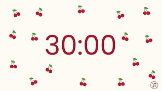 30 Minutes Timer Countdown - Cherry | Focus | Study | Reflection | Productivity