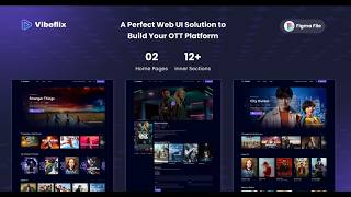 Vibeflix OTT Streaming Website UI Kit - Create Modern Movie &amp; Video Streaming Platforms 🎬🍿📺