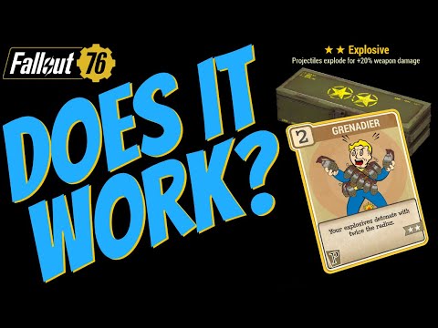 Fallout 76 - Does Grenadier Work With The Explosive Legendary Effect?