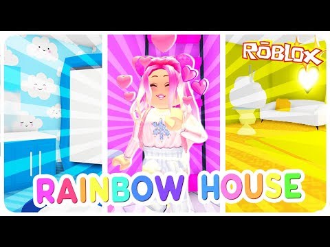 I Tried The Rainbow House Challenge In Roblox Adopt Me Roblox - i built a rainbow mansion for my unicorn in adopt me roblox