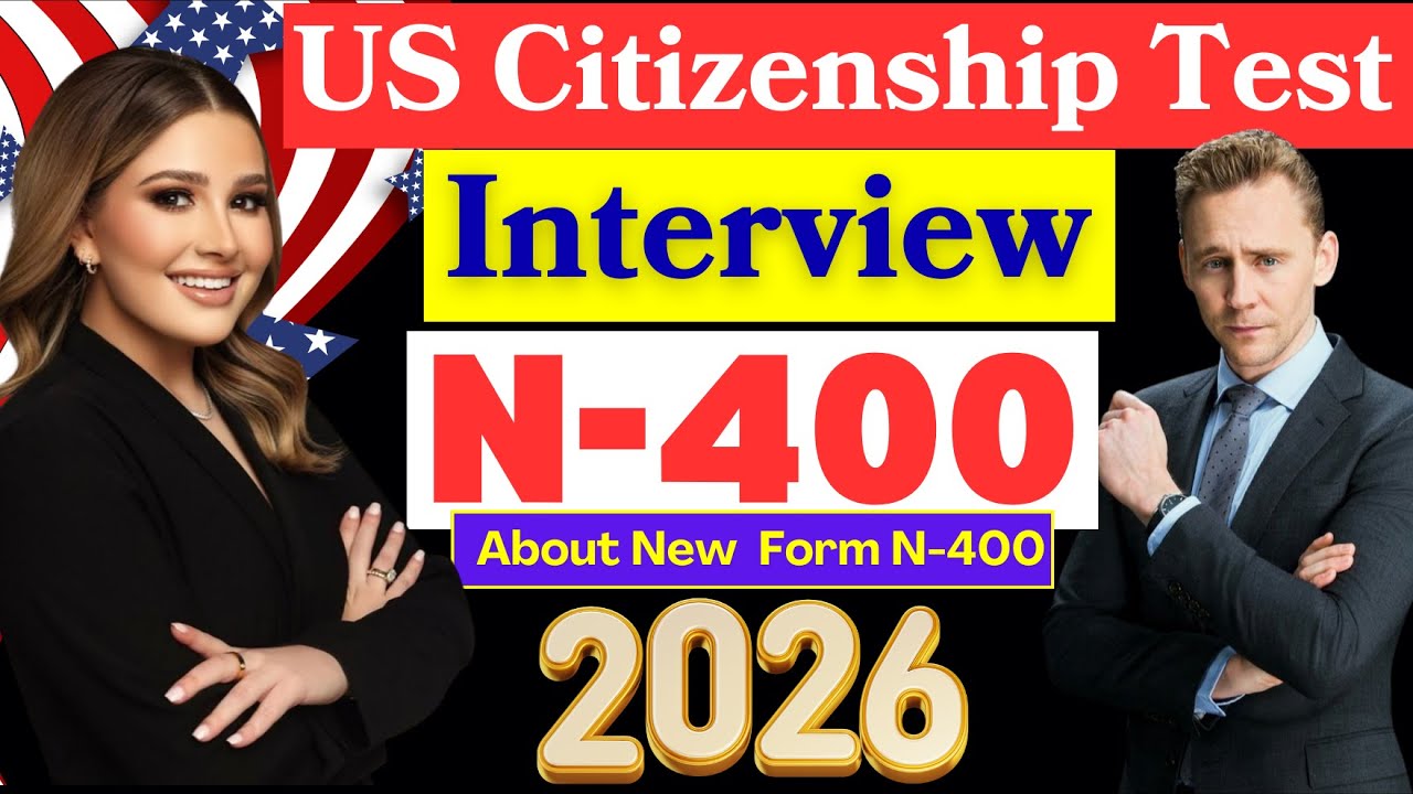 Real US citizenship test 2026. N400 US naturalization interview 2026 | New 128 Civics & Form N400-37