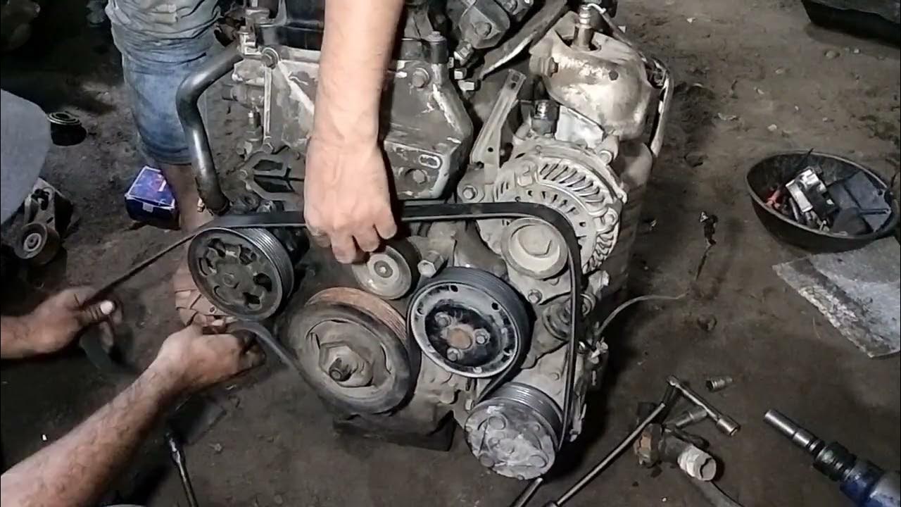 Honda civic ontineter belt fiting - YouTube