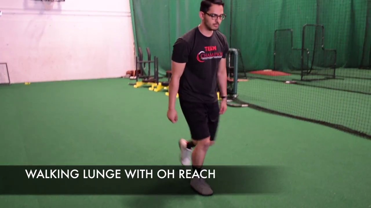 Walking Lunge with OH Reach - YouTube
