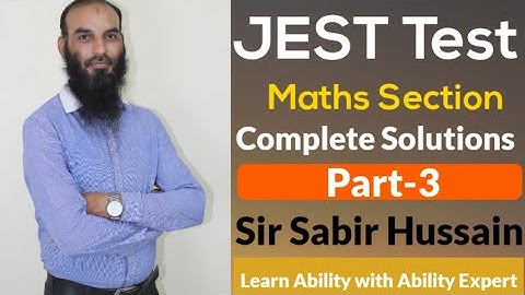 JEST Test Maths Section Complete Solution