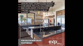 Luxurious Furnished 6BDR/6BA Horse Property, 3-Car Garage, Pool & Spa, Private Well in NE Scottsdale
