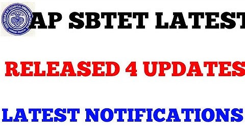 AP SBTET LATEST 4 NOTIFICATIONS RELEASED || BSD TELUGU TECH