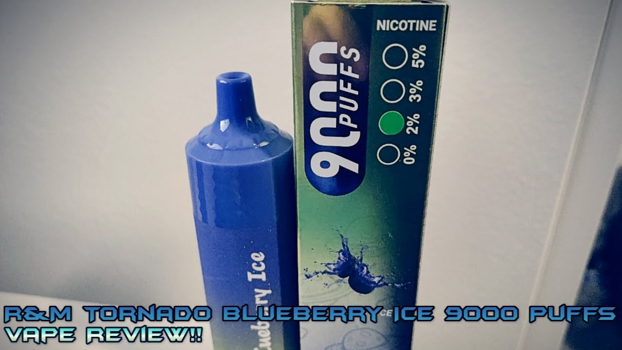 RandM Tornado Blueberry Ice 9000 Puff Vape Review!!