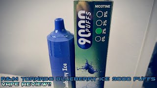 RandM Tornado Blueberry Ice 9000 Puff Vape Review!!