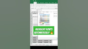 Heighlight Active Rows Automatically In Excel | Conditional Formatting | #shorts #viral #120