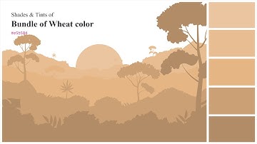 Shades & Tints of Bundle of Wheat color #e5b584 A Warm Yellow color #cba075 #b28c66 #e7bd91 #eac59f