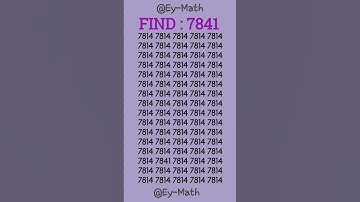 Put your visual acuity to the test by tracing 7841 in 5 seconds! #fyp #fypシ゚ #fypyoutube #iq #shorts