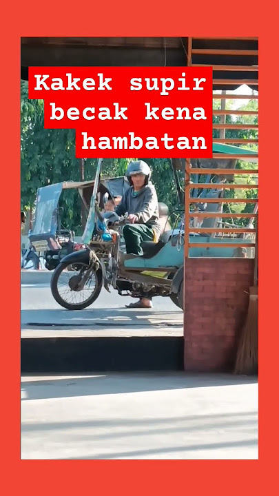 becak mogok di jalan lintas