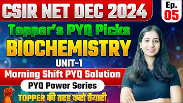 CSIR NET Dec 2024 Biochemistry (Unit 1) | Full Explanation of Morning Shift Question I EPISODE 5