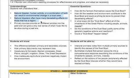 Understandings and Essential Questions