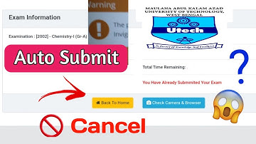 NOT SUBMITTED!🙁 Exam Cancelled ❌?? Autosubmit hota hai kya?  All doubt answered || WB Mentor