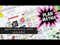 April Memory Wall Calendar // Plan MAYnia | Plans by Rochelle