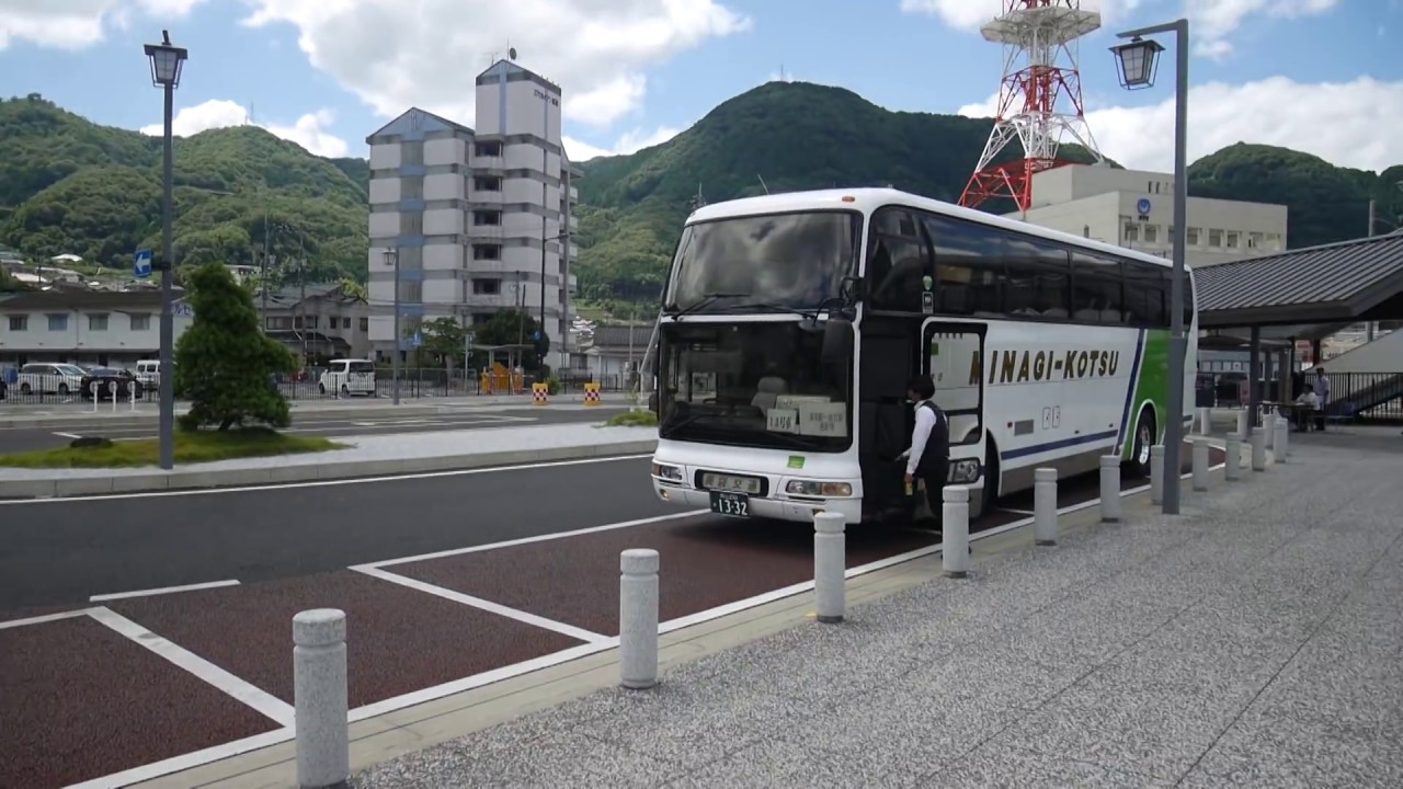 【前面展望】備中高梁駅～井倉～新見駅【伯備線代行バス・2018年】