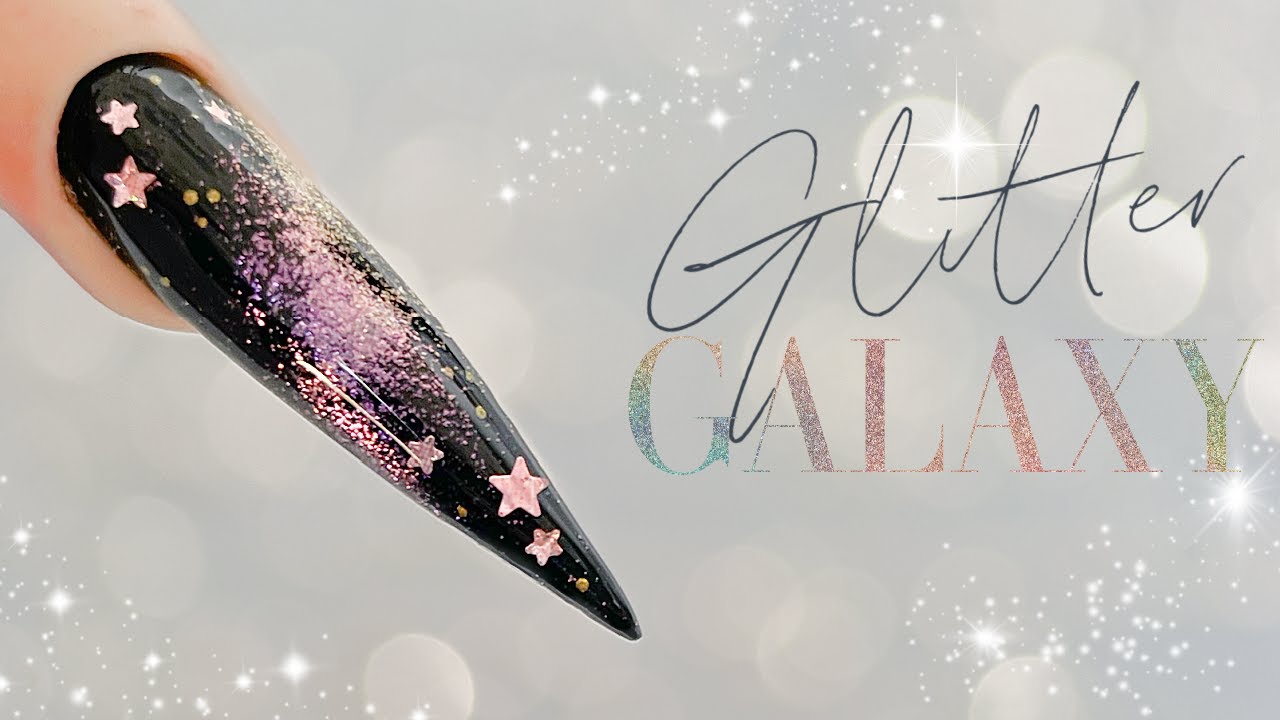 Glitter Galaxy Nail Art Design YouTube