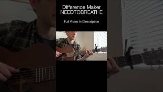 Acoustic Tutorial for Difference Maker! #shorts #acoustic #cover #tutorial #needtobreathe