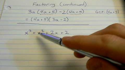 Factoring Polynomials (part 2)