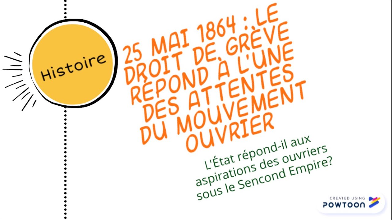 histoire droit de grève 1864 - YouTube