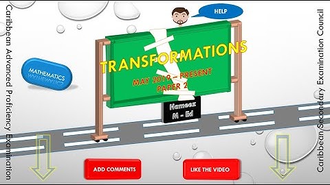 Maths CSEC Transformations PPQs May 2019 to 2022
