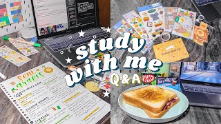 Study With Me + Q&A | gimana caraku ngatur waktu belajar, tips nabung?