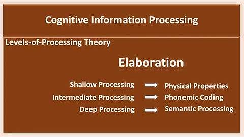 Cognitive Information Processing  Part 1