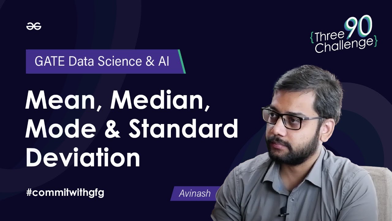 Gate data science ai mean median mode and standard deviation