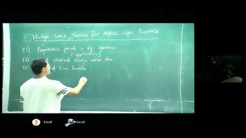 Xinyi Yuan, Hodge index theorem for adelic line bundles   YouTube clip1