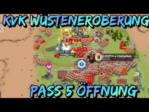 Rise of Kingdoms ~ KvK Wüsteneroberung ~ Pass 5 Öffnung