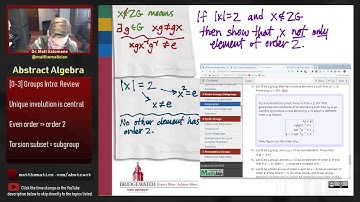 301.3 Elements of Order Two: Two Proofs