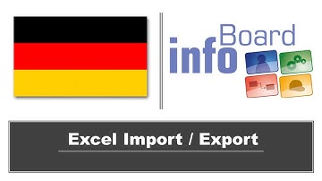 infoBoard - Excel Import/Export