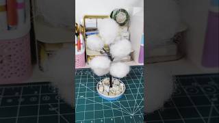 Artificial tree making with cotton 🌳#craft #viral #shortsfeed #shorts #ytshorts