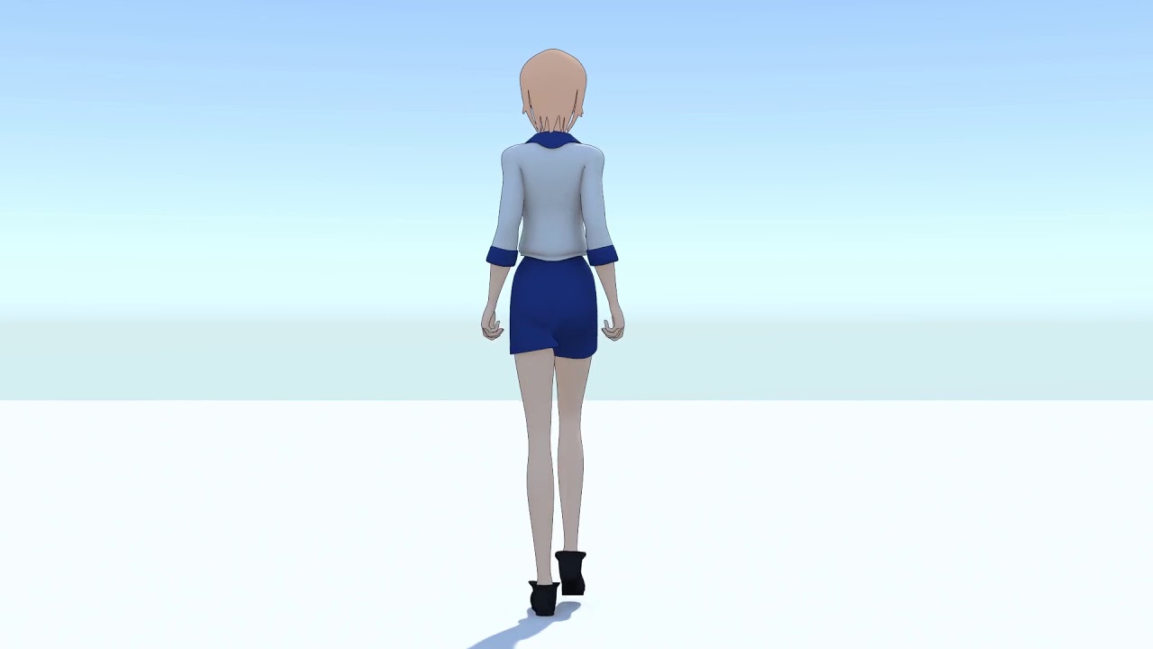 anime girl walking