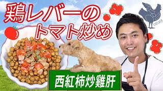 【皮膚トラブル改善】手作り犬ご飯(狗狗的鮮食食譜)『鶏レバーのトマト炒め』