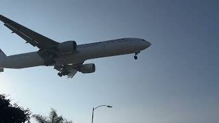 China Eastern Airlines Boeing 777-39PER Landing at Los Angeles International Airport (1/20/2025)