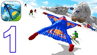 Base Jump Wing Suit Flying - Gameplay Part 1 All Levels 1-3 (Android, iOS)