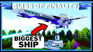 THE BIGGEST SPACE SHIP (Bliss of Finality!) In Build A Boat For Treasure ROBLOX