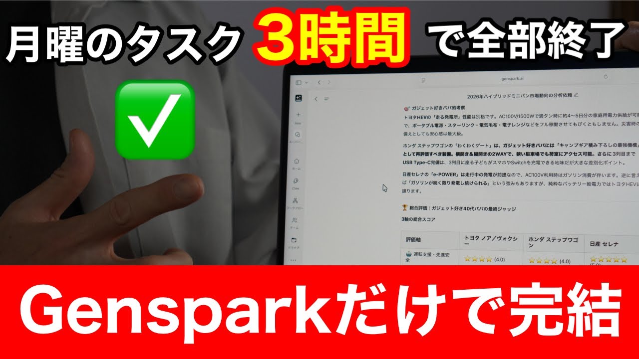 【もう戻れない】月曜の地獄が一瞬で片付く。全部入りAI「Genspark」がヤバすぎた