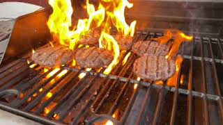 Flame Broiled Burgers on the Grill