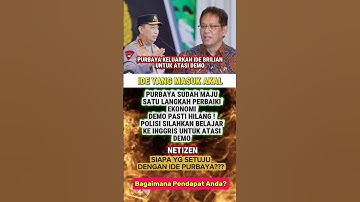 PURBAYA KELUARKAN IDE CEMERLANG ATASI DEMO !!