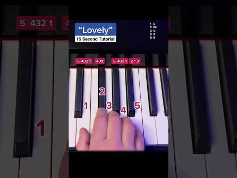 How To Play Lovely By Billie Eilish - Easy Piano Tutorial Pianotutorial Easypiano