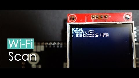 [WF8266T-TFT] Tutorials03 : WiFi Scan