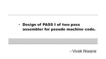 Practical SPOS Pass 1 of 2 Pass Assembler