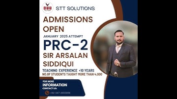 PRC-2  SIR ARSALAN SIDDIQUI